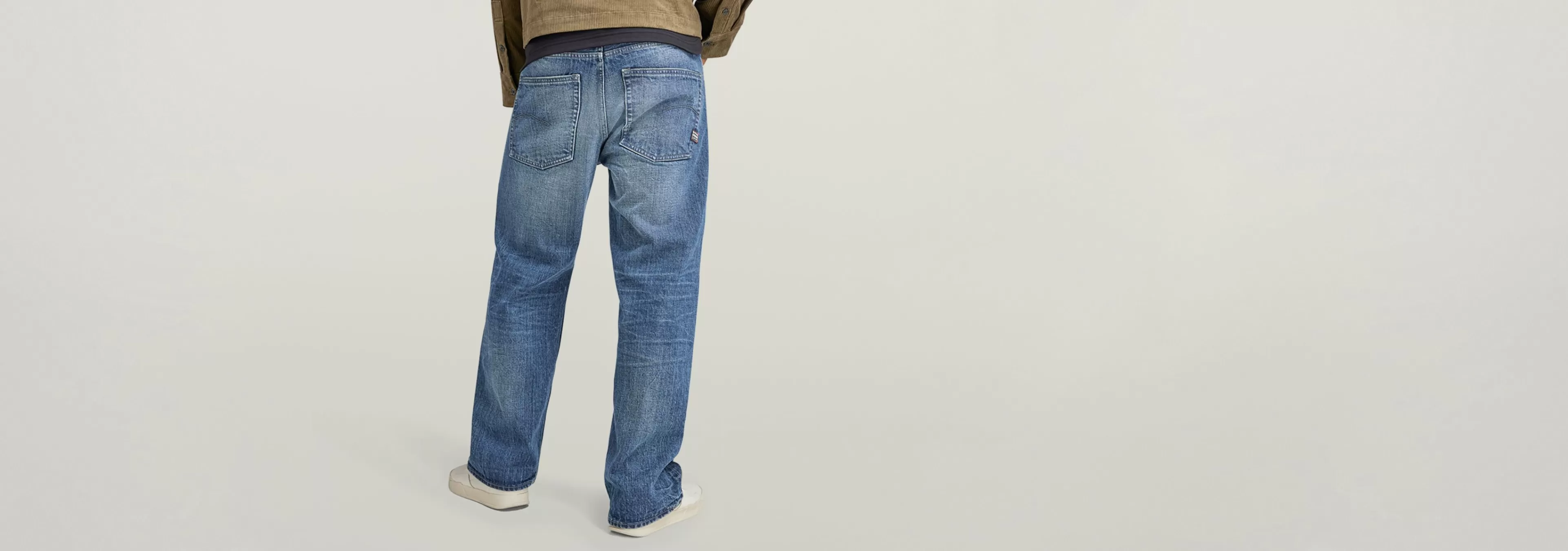 Discount G-Star Premium Selvedge Type 96 Loose Jeans worn in blue creek