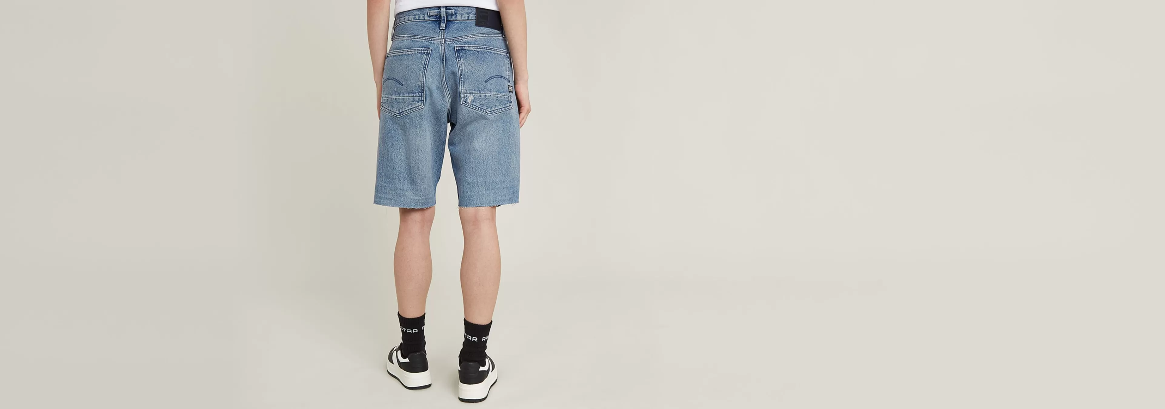 Hot G-Star Type 89 Loose Shorts sun faded air force blue
