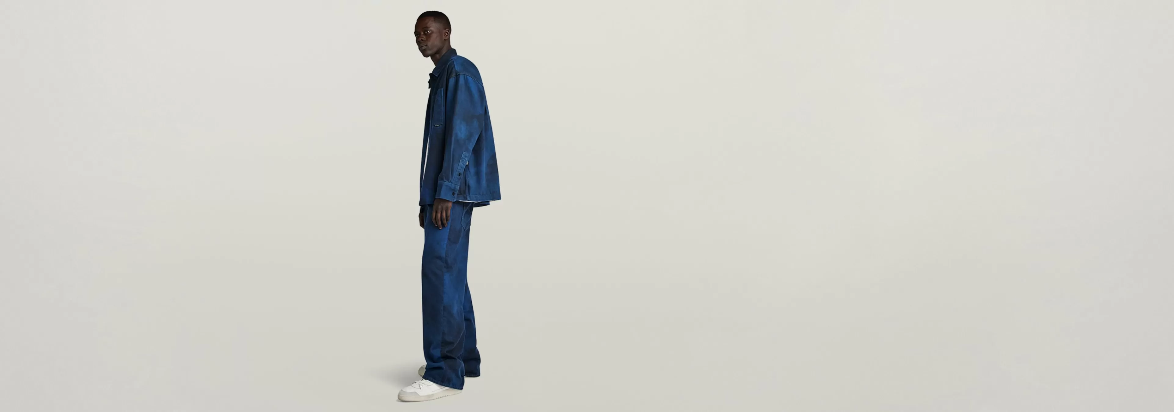 Fashion G-Star Type 96 Loose Jeans sea blue vintage denim wash gd