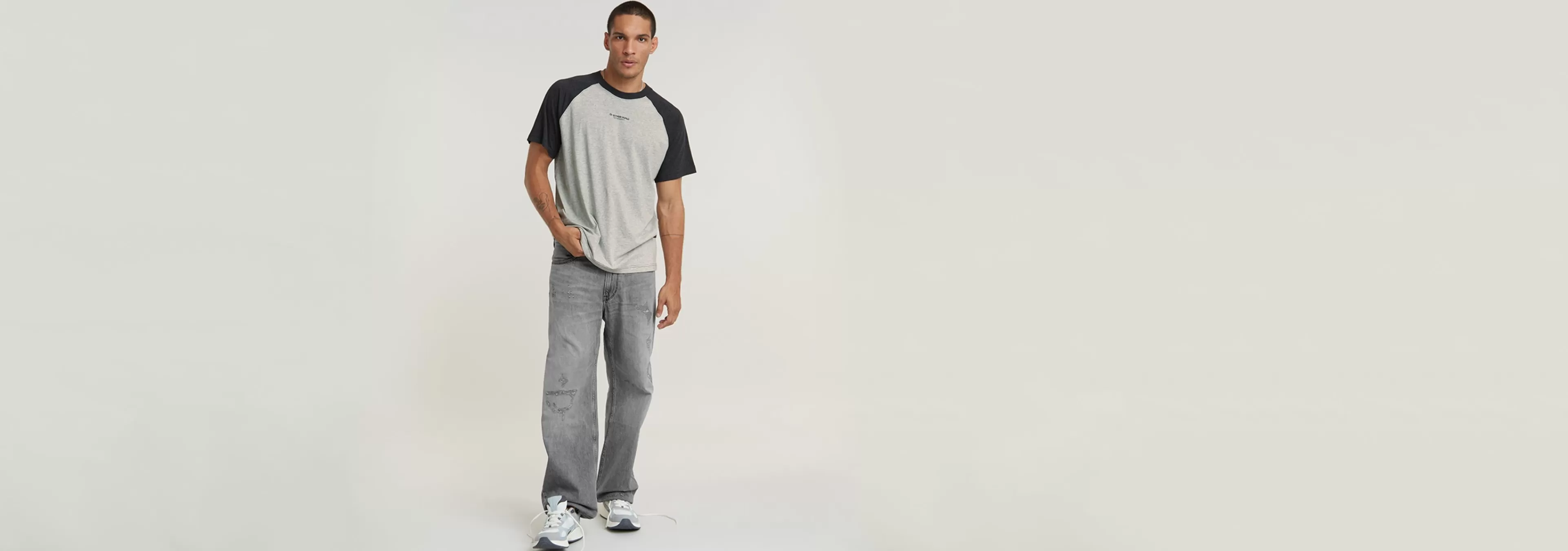 Sale G-Star Type 96 Loose Jeans faded grey vapor destroyed