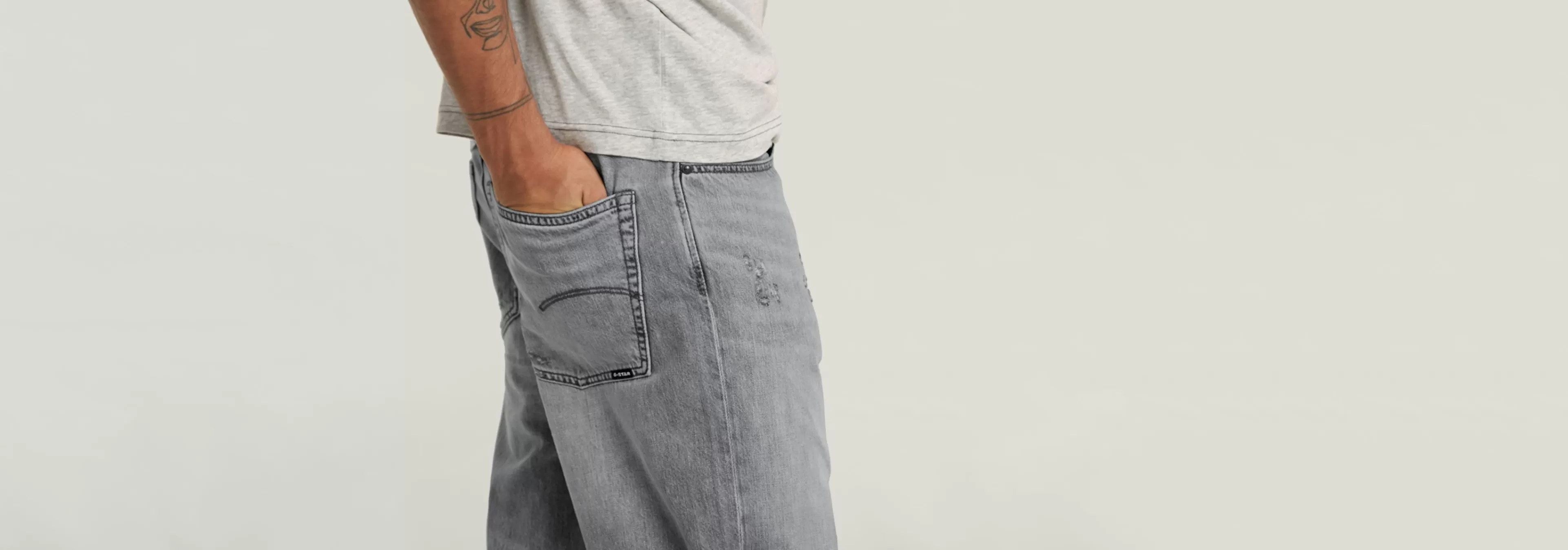 Sale G-Star Type 96 Loose Jeans faded grey vapor destroyed